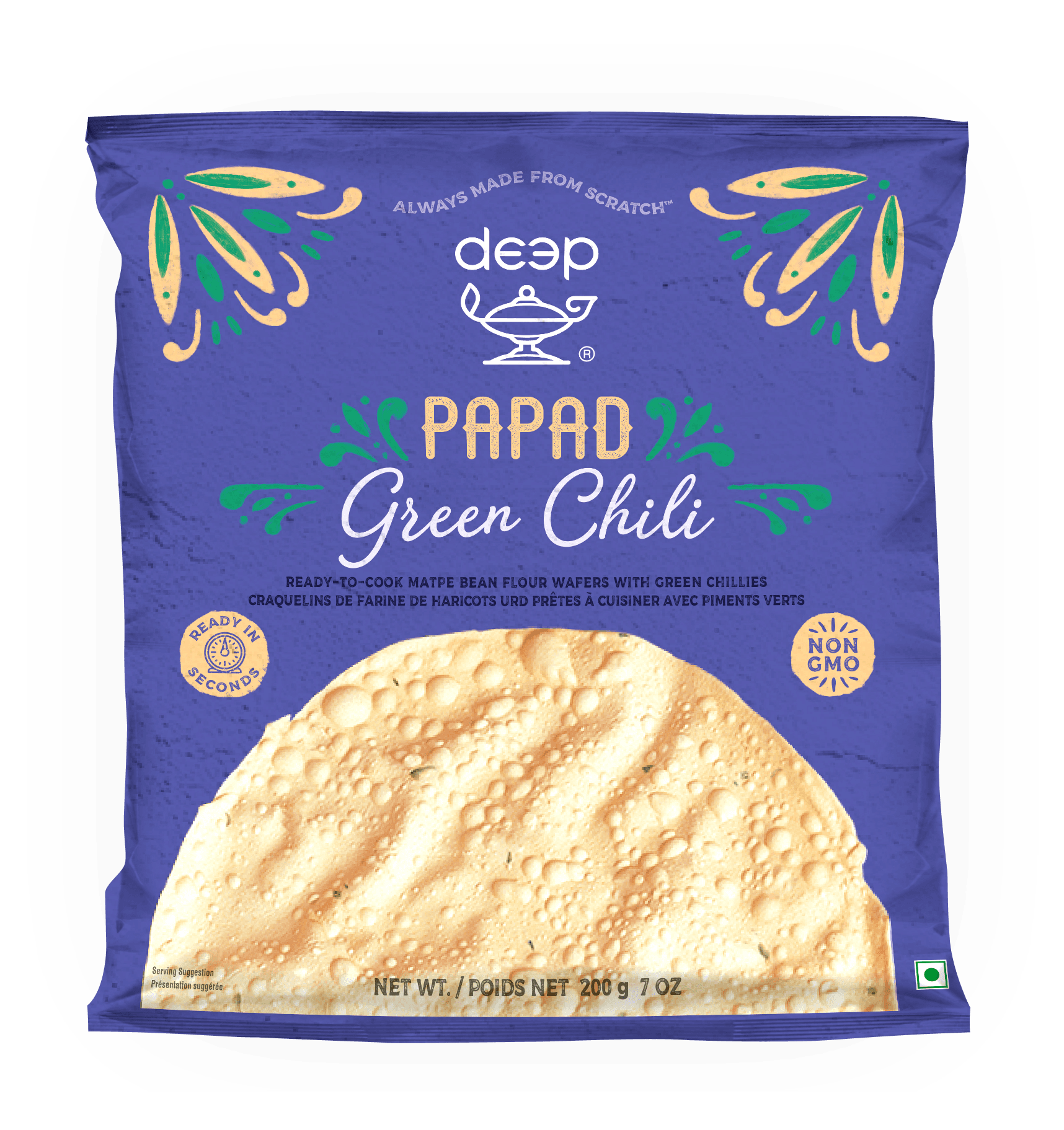 DEEP Papad Green Chilli (200g)