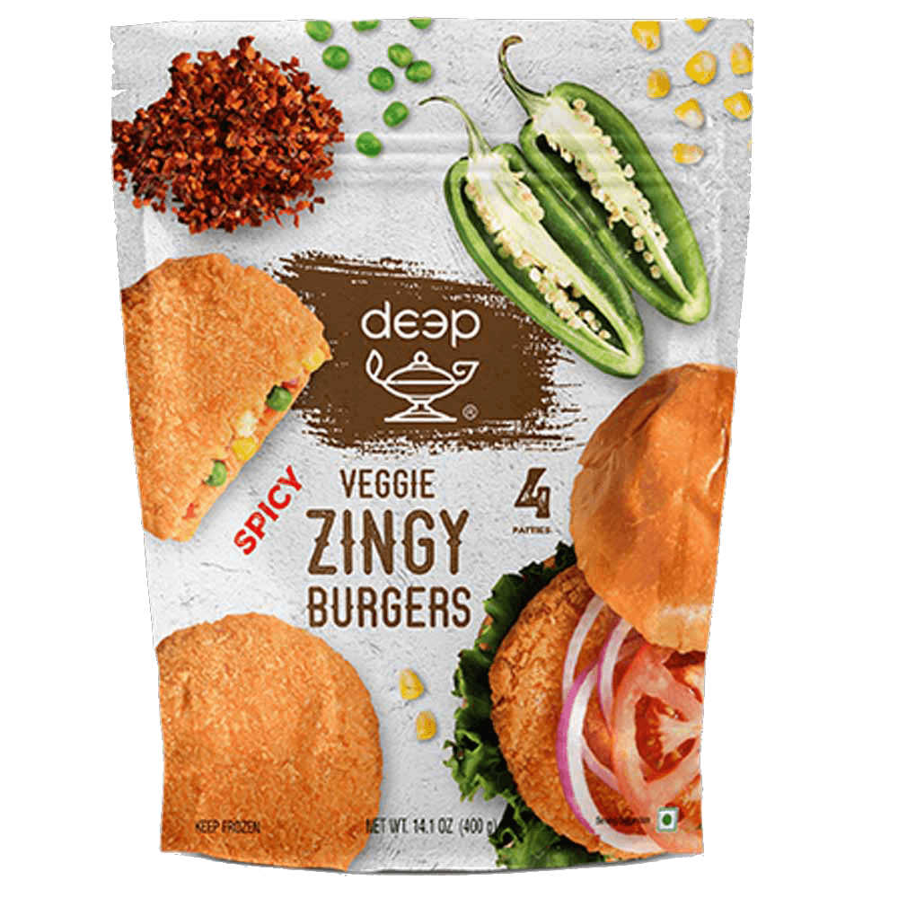 DEEP Spicy Veggie Zingy Burgers (400g)