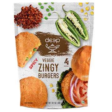 Spicy Veggie Zingy Burgers