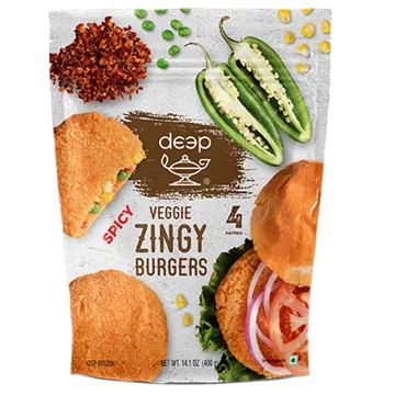 Spicy Veggie Zingy Burgers