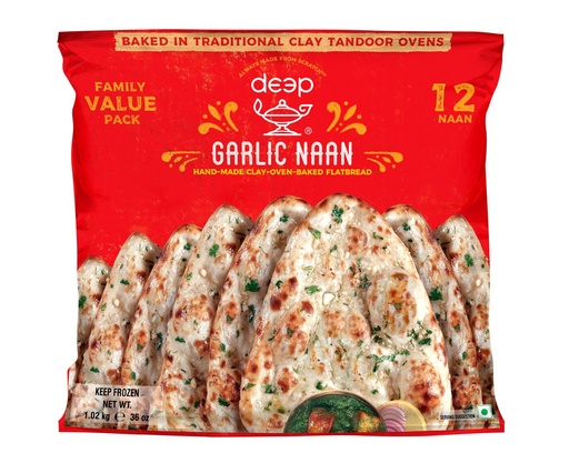 Vegan Garlic Naan Fp 12p