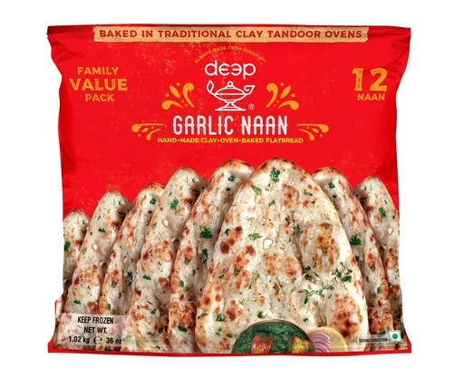 Vegan Garlic Naan Fp 12p